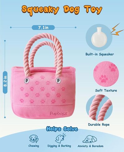 Swooflia Funny Plush Rope Dog Toy Squeaky - Cup Interactive Stuffed Dog Toy for Puppies Medium Small Breed Dogs to Keep Them Busy, Cute Birthday Squeaky Plush Gift in Saudi Arabia