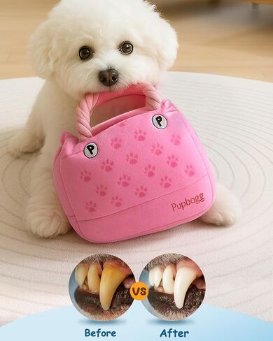 Swooflia Funny Plush Rope Dog Toy Squeaky - Cup Interactive Stuffed Dog Toy for Puppies Medium Small Breed Dogs to Keep Them Busy, Cute Birthday Squeaky Plush Gift in Saudi Arabia