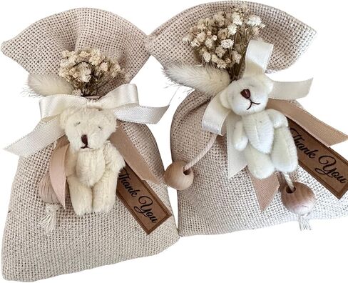 لافندر معطر على شكل دب تيدي لطيف على شكل أكياس كبيرة • أكياس ، أكياس للأدراج • زهرة مجففة باقة باقة ميني • طفل ، دش الزفاف (20 قطعة) in Kuwait