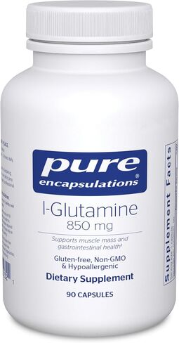 Pure Encapsulations L-Glutamine 850 mg | Supplement for Immune and Digestive Support, Gut Health and Lining Repair, Metabolism Boost, and Muscle Support* | 90 Capsules in Saudi Arabia