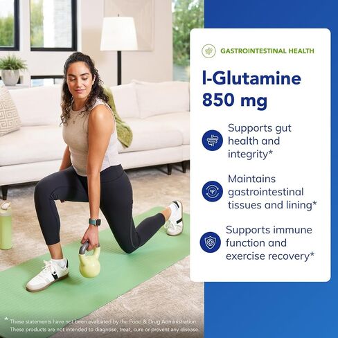 Pure Encapsulations L-Glutamine 850 mg | Supplement for Immune and Digestive Support, Gut Health and Lining Repair, Metabolism Boost, and Muscle Support* | 90 Capsules in Saudi Arabia