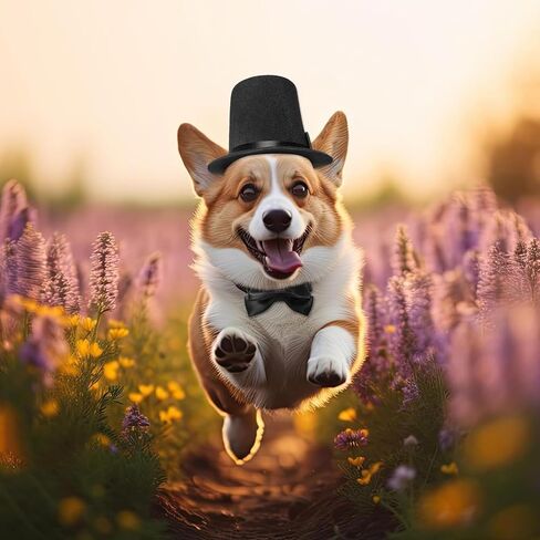 Pet Formal Accessories Set 2Pcs Dog Top Hat with Bowtie Cat Gentleman Tuxedo Necktie Costumes for Birthday Holiday Party in Saudi Arabia
