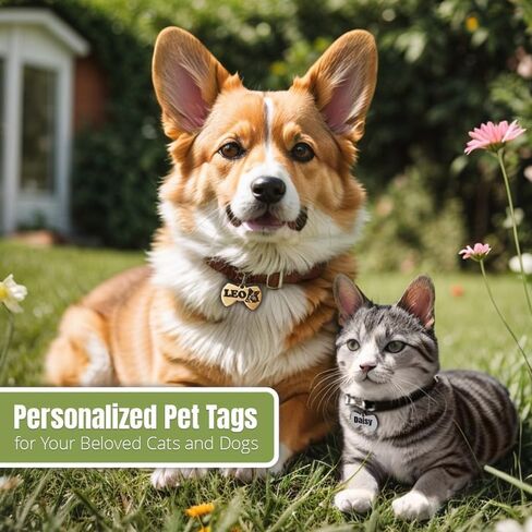 Dog Tags ID Engraved for Pets Personalized Engraved Custom Dog Tags Personalized ID Tags Engraved on Both Sides 48 Types of Tags in Saudi Arabia