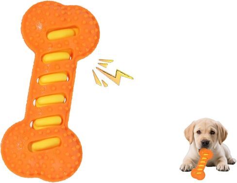 Interactive Dog Chew Sound Toy, Made of TPR Material, is bite-Resistant and Durable. It can be Used for Dog Teeth Cleaning and Training, and is an Ideal Toy for Dogs.（Blue） in Saudi Arabia