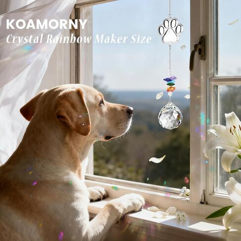 Pet Memorial Gift, Unique Sympathy Suncatcher Idea for Pet Loss, Clear Crystal Rainbow Maker, Thoughtful Dogs and Cats Remembrance Bereavement Box in Saudi Arabia