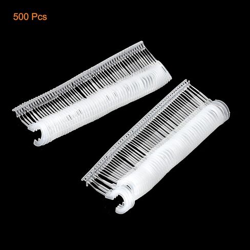 MECCANIXITY J Hook Standard Tagging Fasteners,Plastic Regular,Standard Label Gun Price Tagging Barbs for Garment Price Tag Label Tagging Barbs 25mm (1 Inch),Pack of 500 Transparent in Saudi Arabia