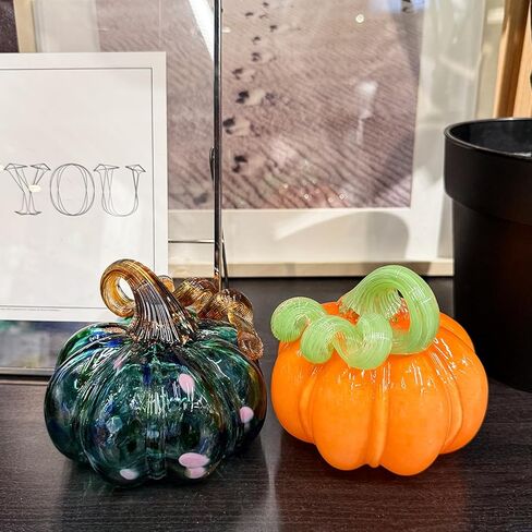 يدوي الزجاج المنفوخ اليقطين عيد الشكر عيد الهالوين ديكور الخريف المنزل الحصاد الزفاف والخريف رف الزخارف الورق والزخارف الزخارف الطاولة in Kuwait