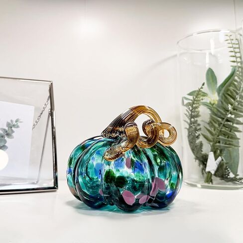 يدوي الزجاج المنفوخ اليقطين عيد الشكر عيد الهالوين ديكور الخريف المنزل الحصاد الزفاف والخريف رف الزخارف الورق والزخارف الزخارف الطاولة in Kuwait