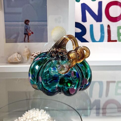 يدوي الزجاج المنفوخ اليقطين عيد الشكر عيد الهالوين ديكور الخريف المنزل الحصاد الزفاف والخريف رف الزخارف الورق والزخارف الزخارف الطاولة in Kuwait