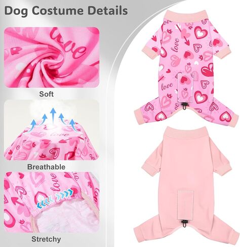 4 Pack Dog Pajamas Pet Costumes Dog Jammies Onesies Sweatshirt Adjustable Breathable Stretchy Clothes for Puppy Small Medium Large Dogs Girls Boys,S in Kuwait