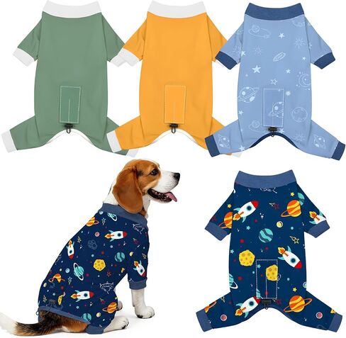 4 Pack Dog Pajamas Pet Costumes Dog Jammies Onesies Sweatshirt Adjustable Breathable Stretchy Clothes for Puppy Small Medium Large Dogs Girls Boys,S in Kuwait