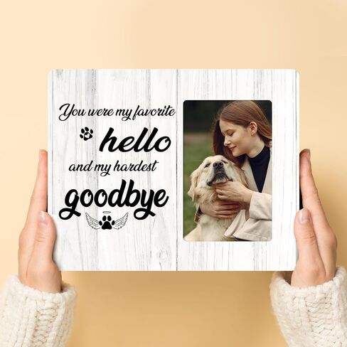 Dog Memorial Picture Frame Gifts, Pet Loss Sympathy Gift Wooden Picture Frames, 4x6 inch Photo in Saudi Arabia