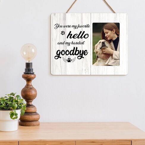 Dog Memorial Picture Frame Gifts, Pet Loss Sympathy Gift Wooden Picture Frames, 4x6 inch Photo in Saudi Arabia