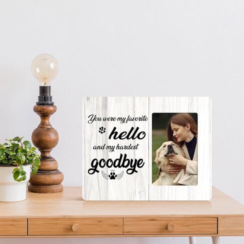 Dog Memorial Picture Frame Gifts, Pet Loss Sympathy Gift Wooden Picture Frames, 4x6 inch Photo in Saudi Arabia
