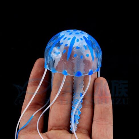 1Pc Simulated Glowing Effect Jellyfish Aquarium Decoration Fish Tank Underwater Luminous Ornament Miniature Figurines Gift (Green) in Saudi Arabia