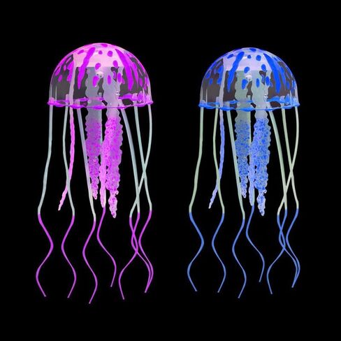1Pc Simulated Glowing Effect Jellyfish Aquarium Decoration Fish Tank Underwater Luminous Ornament Miniature Figurines Gift (Green) in Saudi Arabia