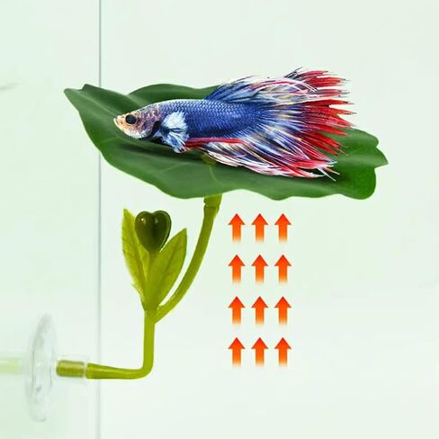 1pc Green Leaf Hammock, Aquarium Decoration with Suction Cups, Used for Artificial Plant Decoration in Fish Tanks in Saudi Arabia