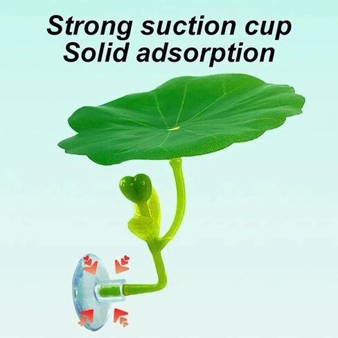 1pc Green Leaf Hammock, Aquarium Decoration with Suction Cups, Used for Artificial Plant Decoration in Fish Tanks in Saudi Arabia