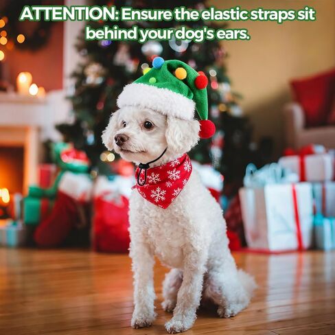 قبعة سانتا للكلاب لعيد الميلاد ومهرجان القطط زي صغير ومتوسط ​​وكبير للحيوانات الأليفة على شكل شجرة عيد الميلاد قبعة لطيفة لتزيين الكرة (أخضر، S) in Kuwait