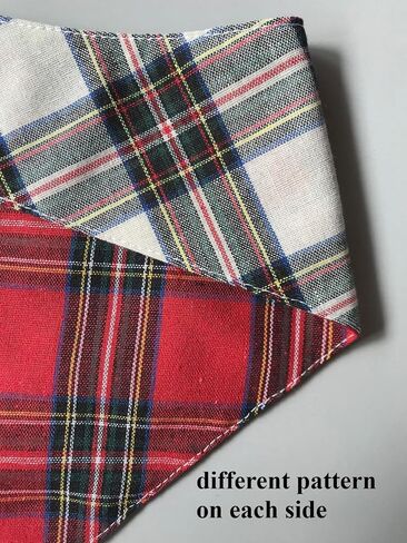 Red Checkered Cat Bandana Plaid Dog Scarf for Extral Small Pets 15.6" in Saudi Arabia