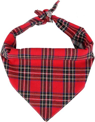 Red Checkered Cat Bandana Plaid Dog Scarf for Extral Small Pets 15.6" in Saudi Arabia