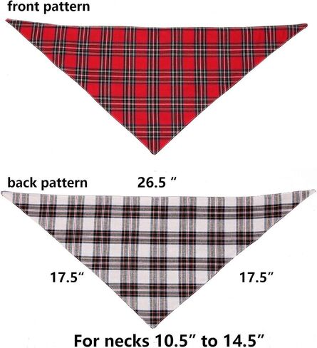 Red Checkered Cat Bandana Plaid Dog Scarf for Extral Small Pets 15.6" in Saudi Arabia