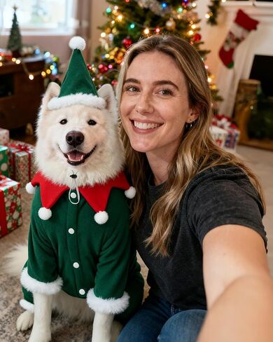 CuteBone Christmas Dog Costumes for Small, Medium, Large Dogs – Elf Pet Cosplay Outfits | Cute Puppy Costume for Holiday Party, Dress-Up, Photo Shoots GBZ07XXL in Saudi Arabia