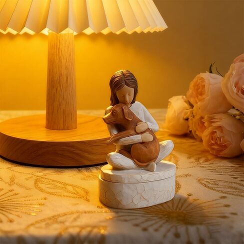 Dog Memorial Gift for Loss of Dog, Pet Memorial Gift, Resin Statue, Present for Dog Lover, Ladies' Jewelry Storage Box, Ashes Urn Box in Saudi Arabia