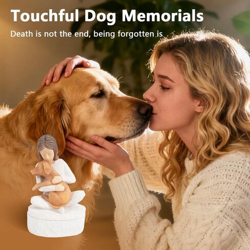 Dog Memorial Gift for Loss of Dog, Pet Memorial Gift, Resin Statue, Present for Dog Lover, Ladies' Jewelry Storage Box, Ashes Urn Box in Saudi Arabia
