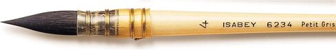Isabey Siberian Blue Squirrel Quill Watercolor Brush, White in Kuwait