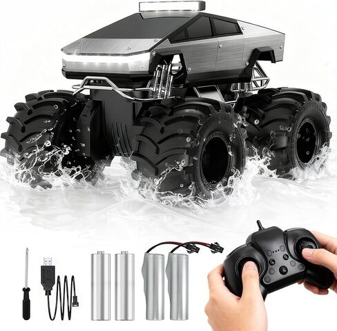 سيارة التحكم عن بُعد ، 1:18 سيارات RC المضادة للماء ، 4WD جميع التضاريس على الطرق الوعرة ، شاحنة إلكترونية قابلة للتحميل 2.4 جيجا هرتز ، 360 درجة في الموقع تدور أحواض شاحنات وحش للأولاد ، العمر 6 7 8 9 10-13+ in Kuwait