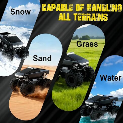 سيارة التحكم عن بُعد ، 1:18 سيارات RC المضادة للماء ، 4WD جميع التضاريس على الطرق الوعرة ، شاحنة إلكترونية قابلة للتحميل 2.4 جيجا هرتز ، 360 درجة في الموقع تدور أحواض شاحنات وحش للأولاد ، العمر 6 7 8 9 10-13+ in Kuwait