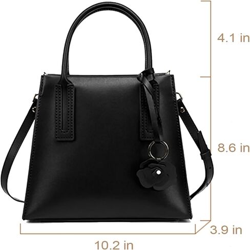 Popsewing Leather Women Top Handles Handbag Diy Kit ، حقيبة كتف Crossbody Diy مع مجموعة خياطة ، مجموعة حقيبة مصنوعة يدويًا لـ Mom Girlfriend Firsty Gift (Black) in Kuwait