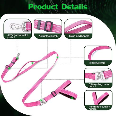 Dog Slip Lead Dog Leash, Heavy Duty No-Pull Training Leash w/Poop Bag Holder, Anti-Tangle, Multi-Handles & Reflective Thread for Small, Medium Dogs 4FT Green in Saudi Arabia