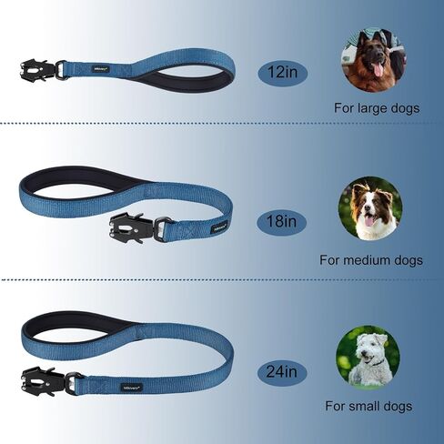 Mikivery Short Dog Leash with Comfortable Padded Handle Heavy Duty Clip for Training Walks Outdoor Suitable for Medium Large Dogs in Saudi Arabia