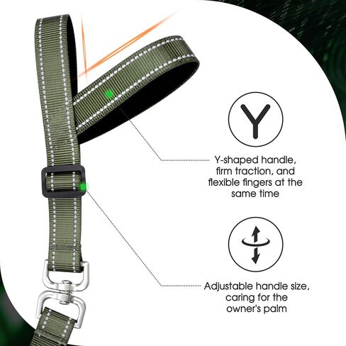 Dog Slip Lead Dog Leash, Heavy Duty No-Pull Training Leash w/Poop Bag Holder, Anti-Tangle, Multi-Handles & Reflective Thread for Small, Medium Dogs 4FT Green in Saudi Arabia