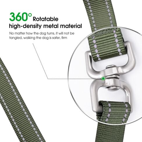 Dog Slip Lead Dog Leash, Heavy Duty No-Pull Training Leash w/Poop Bag Holder, Anti-Tangle, Multi-Handles & Reflective Thread for Small, Medium Dogs 4FT Green in Saudi Arabia