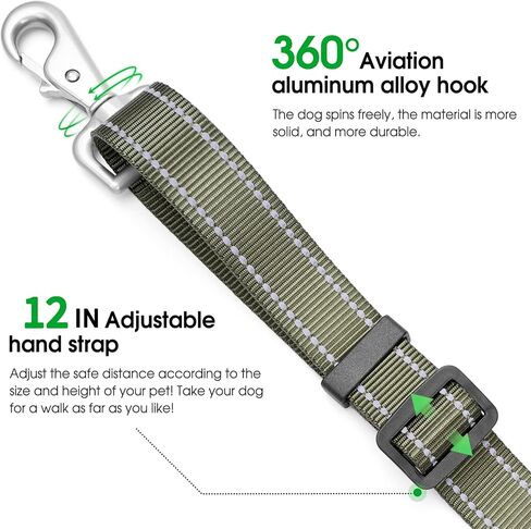 Dog Slip Lead Dog Leash, Heavy Duty No-Pull Training Leash w/Poop Bag Holder, Anti-Tangle, Multi-Handles & Reflective Thread for Small, Medium Dogs 4FT Green in Saudi Arabia