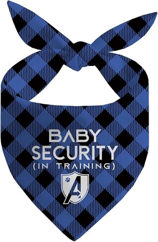 Dog Bandana, Baby Security Dog Bandana, Blue Dogs Scarf Classical Plaid Printing, Dogs Muffle Accessories, Pet Baby Announcement Scarf Gender Reveal Accessories E2 in Saudi Arabia