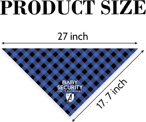 Dog Bandana, Baby Security Dog Bandana, Blue Dogs Scarf Classical Plaid Printing, Dogs Muffle Accessories, Pet Baby Announcement Scarf Gender Reveal Accessories E2 in Saudi Arabia
