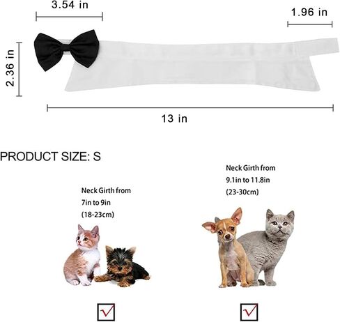 Pet Collar with Bow Tie Decoration, Adjustable Full Length 13 Inches, Perfect for Small and Medium Dogs. in Saudi Arabia