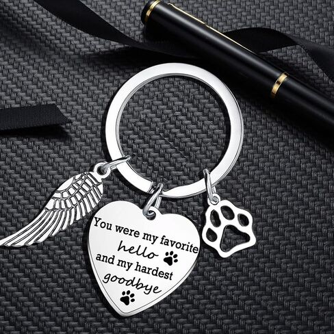 Loss Of Dog Sympathy Gift Pet Dog Memorial Keychain Pet Remembrance Bereavement Gifts in Saudi Arabia