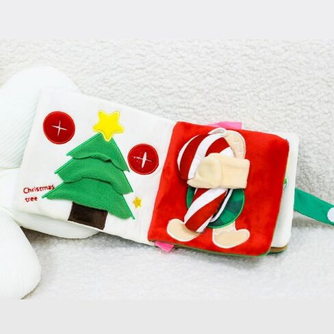 Dog Toy Snuffle Sound Book Series Lunch Space Christmas Goodnight Birthday Scout Themes 3D Puppy Decor Cover Puzzle Toy Dog Accessories for Mental Stimulation & Slow Feeding (Xmas) in Saudi Arabia