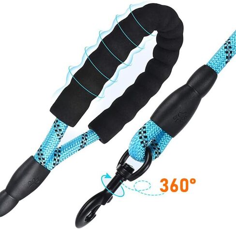 6.6FT Dog Leash with Comfortable Padded Handle, High-Visibility Reflective Threads, 1/2 inch, for Medium & Large Dogs, 5 Colors Available (Black/Purple/Pink/Blue/Red), Pink in Saudi Arabia