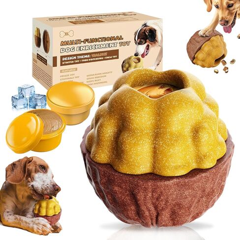 لعبة تفاعلية للكلاب المجمدة للمضغ العدواني، موزع حلوى قابل للتجميد للتحفيز الذهني، ألعاب مضغ 3 في 1 للكلاب تبقي الكلاب مشغولة وتقلل من القلق، سهلة التنظيف in Kuwait