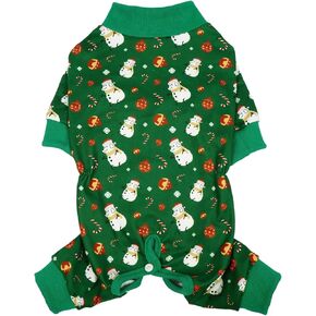 Kuoser Dog Winter Christmas Four-Legged Pajamas for Extra Large Dogs | Ease Giant Pup Chill, Xmas Season Use, Durable & Cozy, Owner Relieved (Green XXXL) in Saudi Arabia