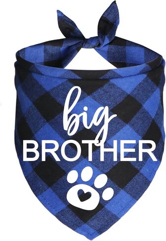 Big Brother Dog Bandana, Multi Sizes Pregnancy Announcement Big Brother Dog Bandanas for Small Medium Large Dogs Pets (Blue, X-Large) in Saudi Arabia