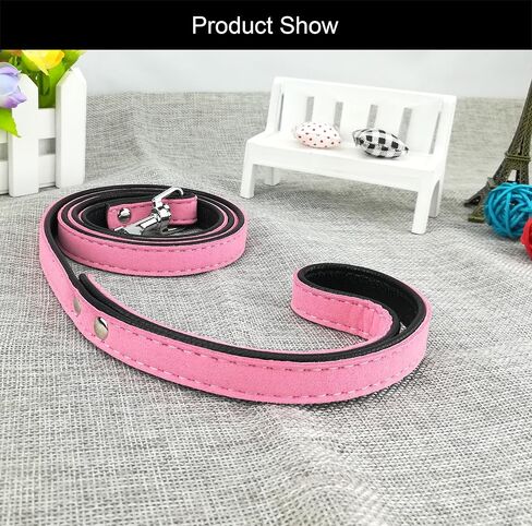 Fashion Dogs Harness with Diamantes and Lead Cute Girl Bling Small Dog Harness with Leash for Dogs - Pink - S in Kuwait