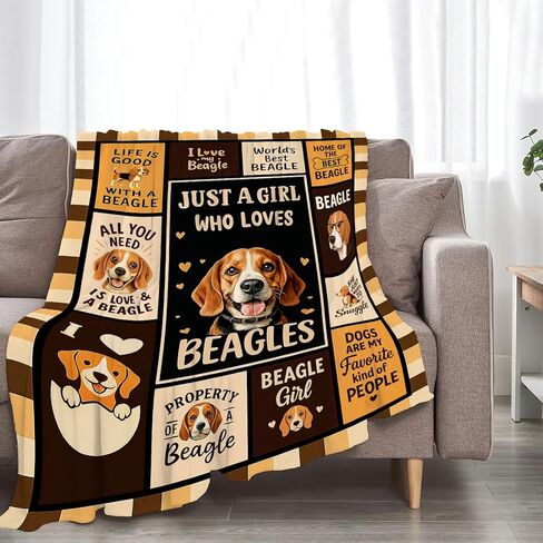 Beagle Blanket Super Soft Warm Fluffy Fleece Flannel Dog Animal Throw Blanket Cozy Fuzzy Plush Stuff Bedding Blankets Gifts for Women Kids Boys Girls Adults 50"X40" in Saudi Arabia