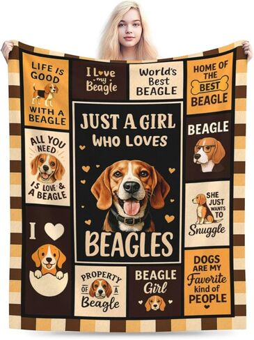 Beagle Blanket Super Soft Warm Fluffy Fleece Flannel Dog Animal Throw Blanket Cozy Fuzzy Plush Stuff Bedding Blankets Gifts for Women Kids Boys Girls Adults 50"X40" in Saudi Arabia